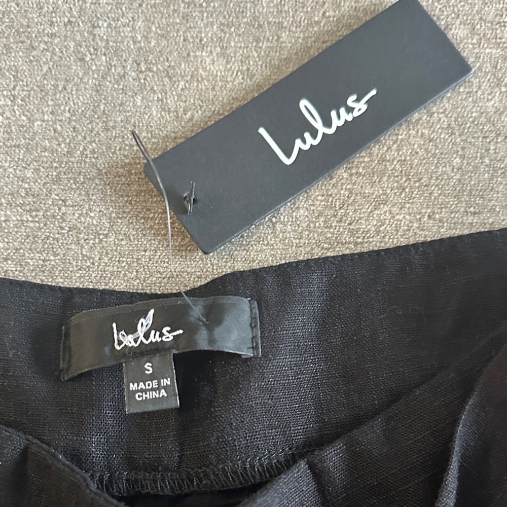 Lulu's Elegant Black High Waist Shorts - Picture 2 of 9